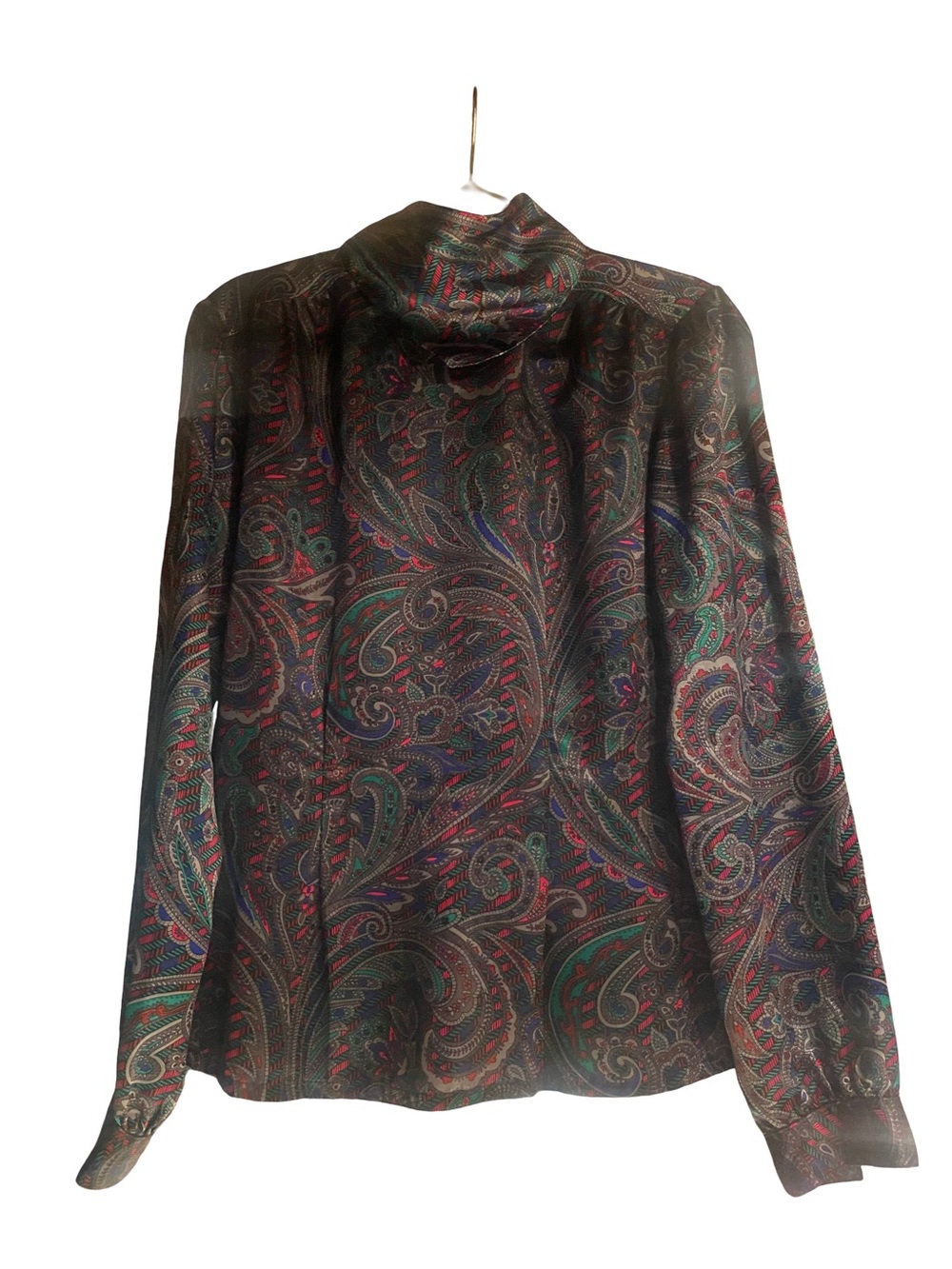 Vintage Paisley Blouse with Jewel Tones